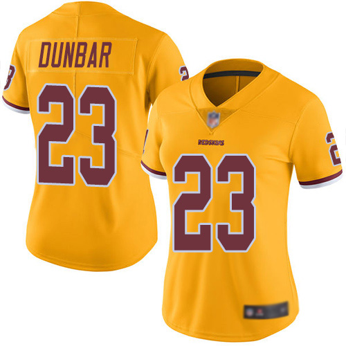 Washington Redskins Limited Gold Women Quinton Dunbar Jersey NFL Football 23 Rush Vapor